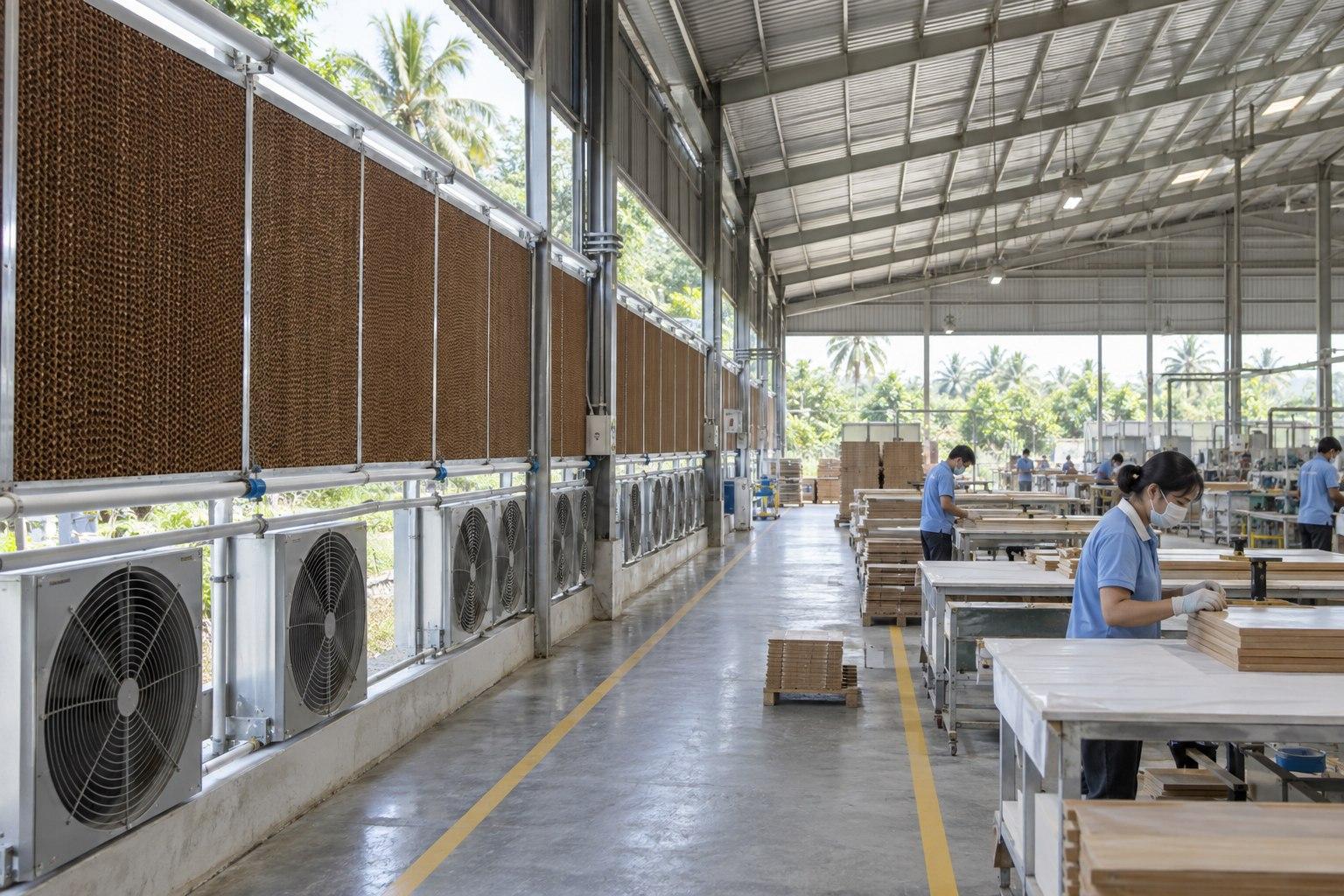 Làm mát không gian sản xuất